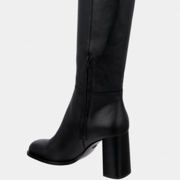 RARE Zara Studio Atelier Limited Edition Over The Knee Leather Heeled Boots - Picture 10 of 14